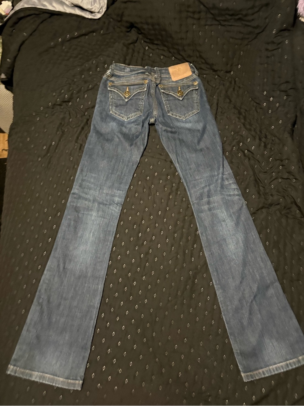 L.A. idol Women's Boot Cut Jeans - Medium Blue Denim